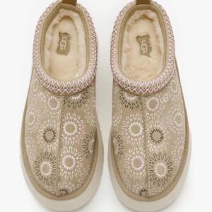 UGG Tasman Pantuflas Bordadas – Slippers de Lana con Suela Plataforma