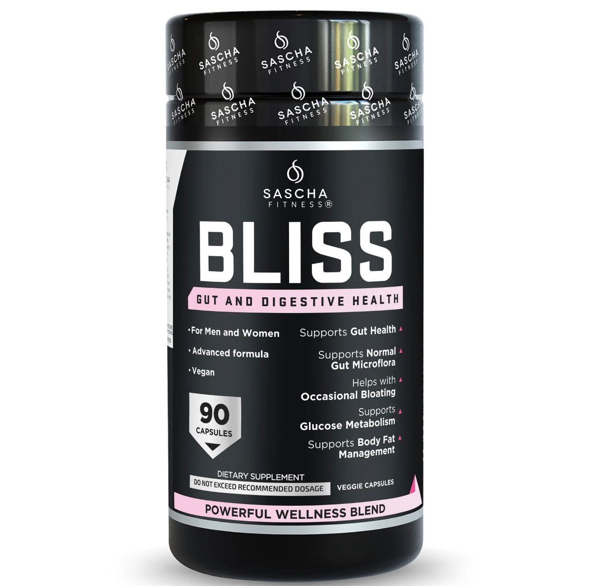 Sascha Fitness Bliss Gut and Digestive Health 90 Cápsulas